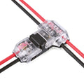 Connecteur rapide électrique en T pour 2 câbles - 0.34~0.78 mm² - 300V / 9A 2