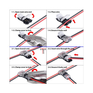 Conector rápido en T para 2 cables - 0.34~0.78 mm² - 300V / 9A (2)