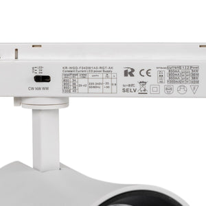 Proyector LED arquitectónico para carril monofásico CCT - 40W - CRI 90 - Barcelona Led-