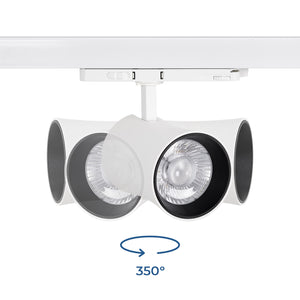 Proyector LED arquitectónico para carril trifásico CCT - 40W - CRI 90 - Driver KGP - Barcelona Led-