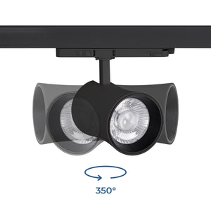 Proyector LED arquitectónico para carril trifásico CCT - 40W - CRI 90 - Driver KGP - Barcelona Led-