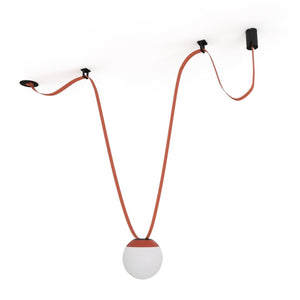 Lámpara configurable "Axia 1" - KIT lámpara bola 12W + cinta textil eléctrica + accesorios - Barcelona Led-Decoración