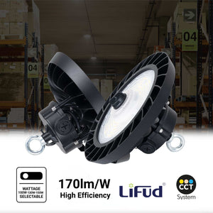 Campana LED UFO industrial 150W - CCT - 170lm/W - Driver LIFUD - IP65 - 10 años garantía (1)