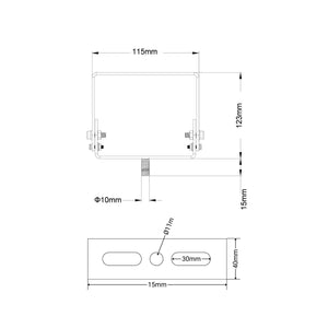 Bracket de superficie orientable para campanas LED B8150 y B8155 (10)