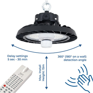 Sensor de movimiento por microondas para campanas LED industriales B8155 (16)