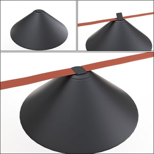 Lámpara cono configurable "Axia 2" - KIT 2 lámparas plato 12W + cinta textil eléctrica + accesorios (5)