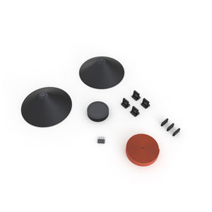 Lámpara cono configurable "Axia 2" - KIT 2 lámparas plato 12W + cinta textil eléctrica + accesorios (6)