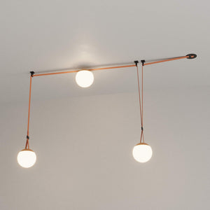 Lámpara configurable "Axia 6" - KIT 3 lámparas bola 12W + cinta textil eléctrica + accesorios (10)