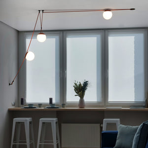 Lámpara configurable "Axia 6" - KIT 3 lámparas bola 12W + cinta textil eléctrica + accesorios (12)