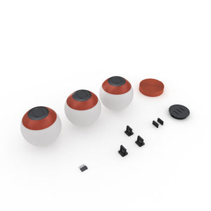 Lámpara configurable "Axia 6" - KIT 3 lámparas bola 12W + cinta textil eléctrica + accesorios (14)