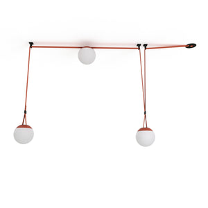 Lámpara configurable "Axia 6" - KIT 3 lámparas bola 12W + cinta textil eléctrica + accesorios (15)