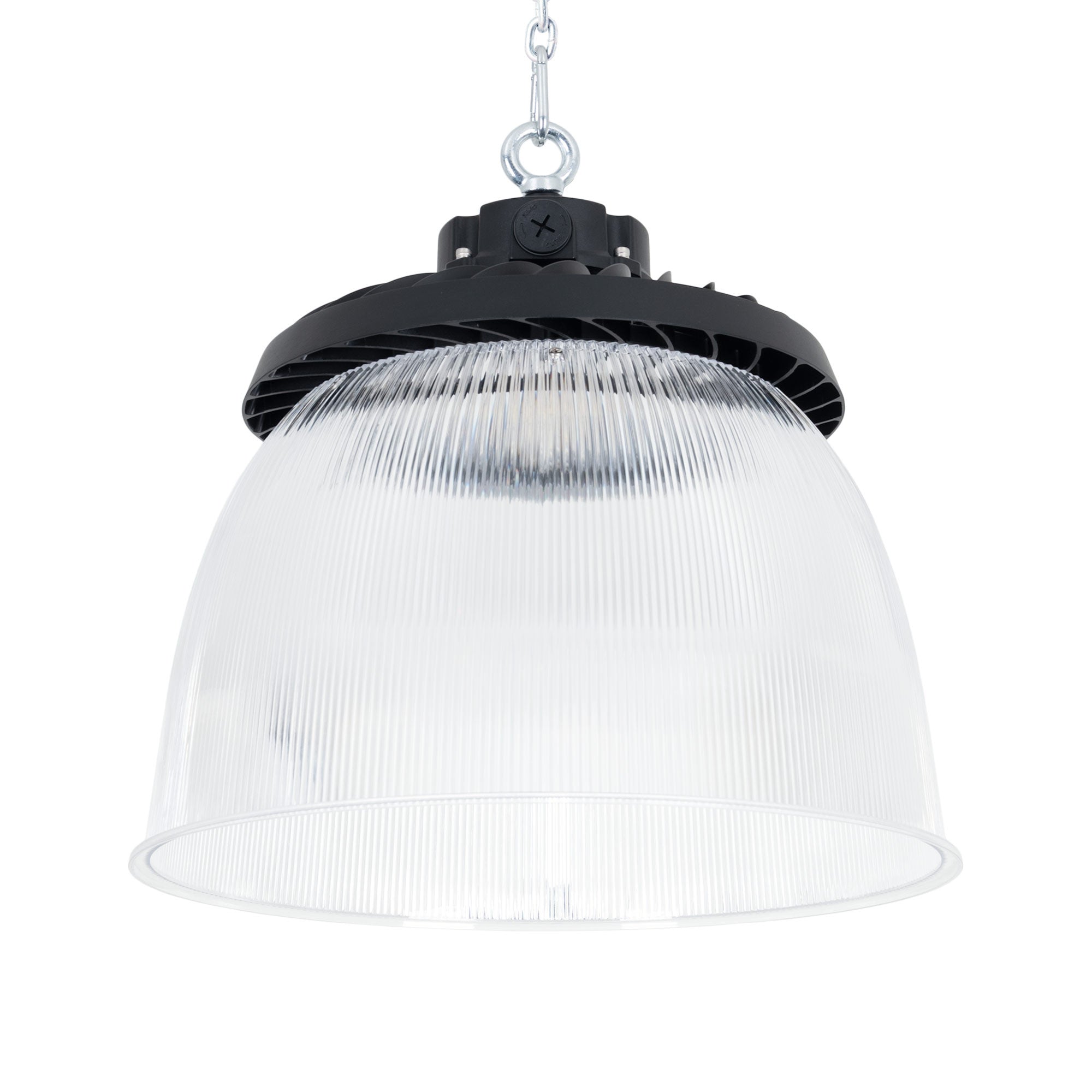 Difusor lumínico de policarbonato para campana LED industrial B8155-200W - B8150-200 - Ángulo 90° (2)