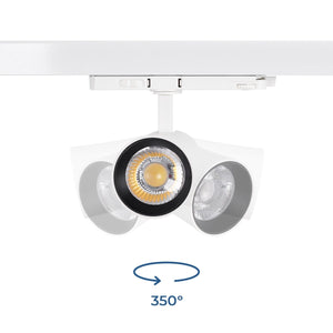 Proyector LED arquitectónico para carril trifásico CCT - 20W - CRI 90 - Driver KGP - Barcelona Led-