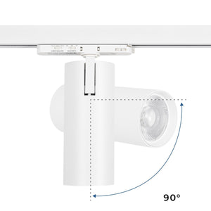 Proyector LED para carril trifásico - Potencia ajustable: 30W/ 34W/ 38W - CCT - CRI 90 - Barcelona Led-