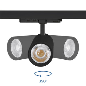 Proyector LED para carril trifásico - Potencia ajustable: 30W/ 34W/ 38W - CCT - CRI 90 (30)