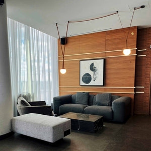 Lámpara configurable "Axia 5" - KIT 2 lámparas bola 12W + cinta textil eléctrica + accesorios - Barcelona Led-Decoración