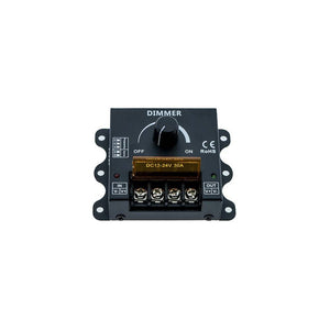 Dimmer manual PWM 12-24V DC - 30A - Frecuencia y curva de regulación ajustables - Barcelona Led-Control y regulación