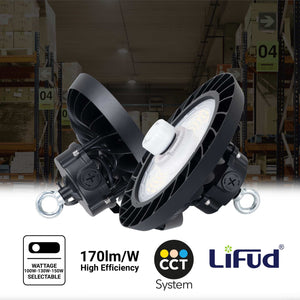 Campana LED UFO industrial 150W - CCT - Con sensor de movimiento - 170lm/W - Driver LIFUD - IP65 - 5 años garantía (28)