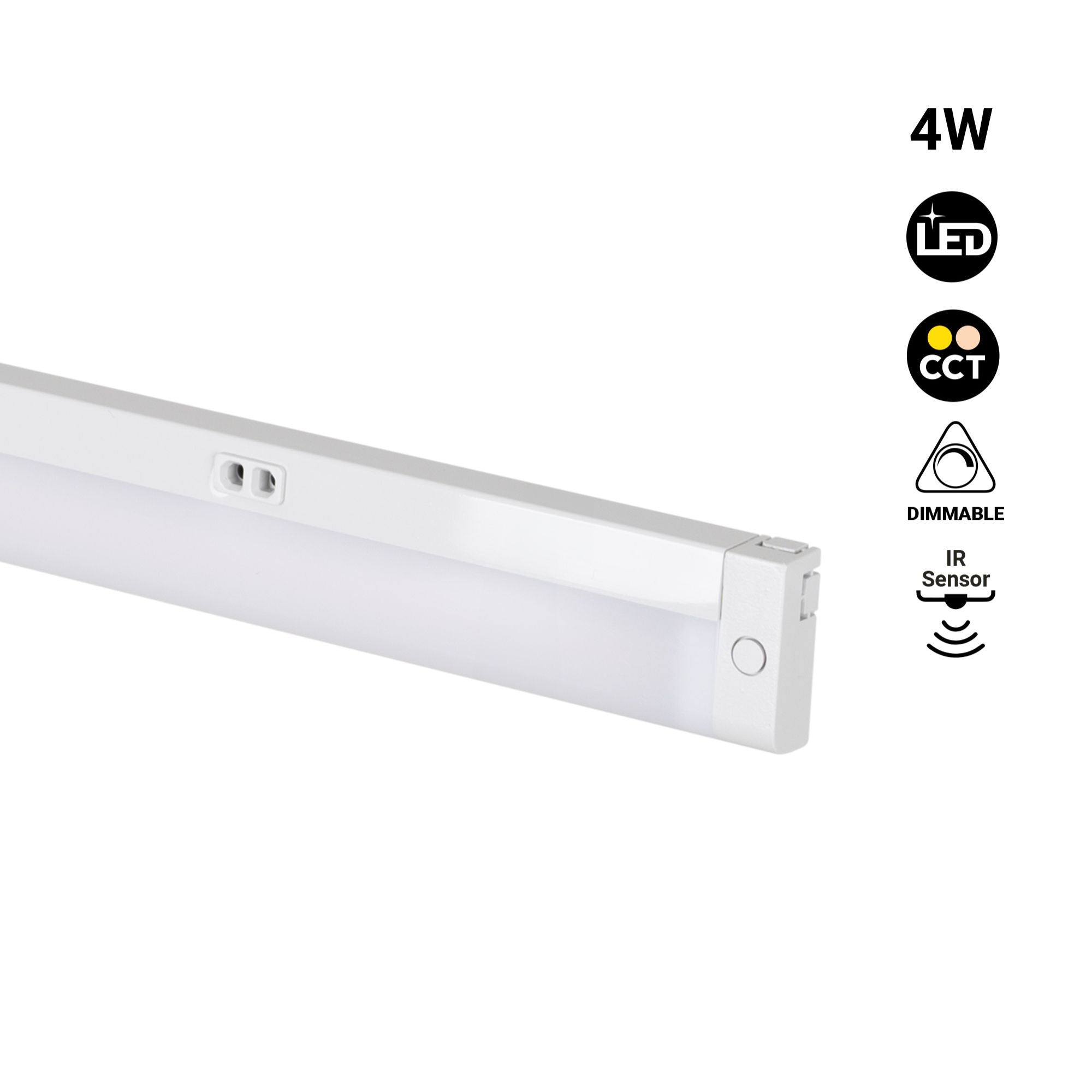 Regleta LED bajo mueble 4W - CCT - Con sensor IR - 30cm