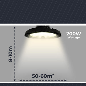 Campana LED industrial 200W - CCT - 170lm/W - Driver LIFUD - IP65 - 10 años garantía (12)