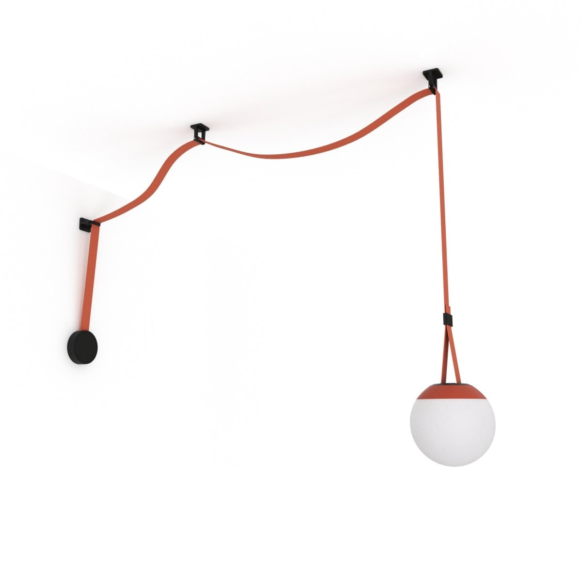 Lámpara configurable "Axia 4" - KIT lámpara bola 12W + cinta textil eléctrica + accesorios - Barcelona Led-Decoración