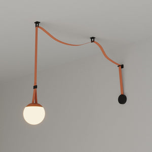 Lámpara configurable "Axia 4" - KIT lámpara bola 12W + cinta textil eléctrica + accesorios (7)