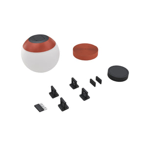 Lámpara configurable "Axia 4" - KIT lámpara bola 12W + cinta textil eléctrica + accesorios (9)