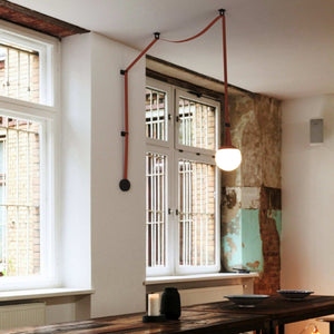 Lámpara configurable "Axia 4" - KIT lámpara bola 12W + cinta textil eléctrica + accesorios - Barcelona Led-Decoración