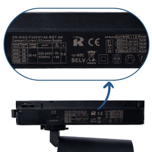 Proyector LED para carril monofásico - Verdulerías - 40W - Barcelona Led-
