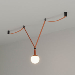 Lámpara configurable "Axia 3" - KIT lámpara bola 12W + cinta textil eléctrica + accesorios - Barcelona Led-Decoración