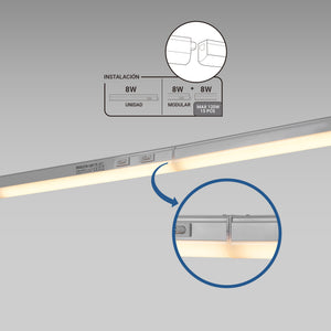 Regleta LED bajo mueble T5 - 8W - CCT - 60 cm - Opal (19)