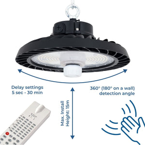 Campana LED UFO industrial 200W - CCT - Con sensor de movimiento - 170lm/W - Driver LIFUD - IP65 - 5 años garantía (26)