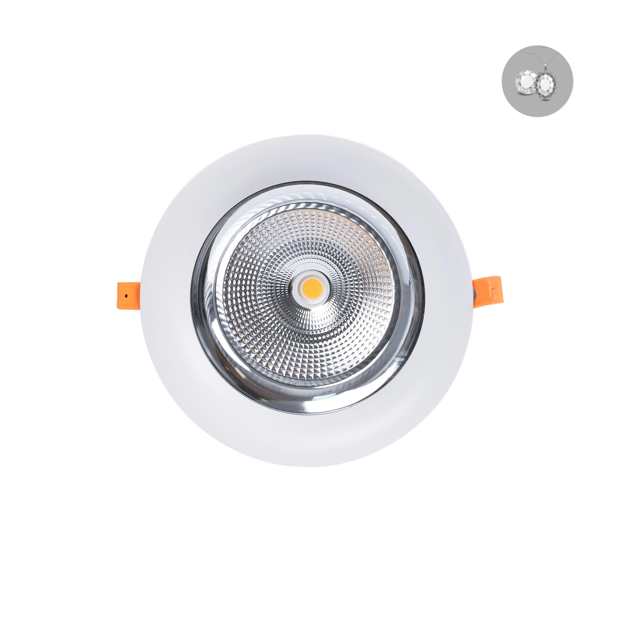Downlight LED especial para joyerías - 40W - Driver Philips - Corte Ø210 mm