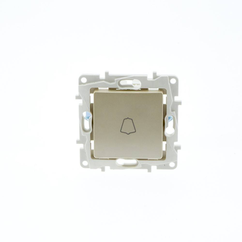 Mecanismo tecla pulsador empotrable con campana para timbre