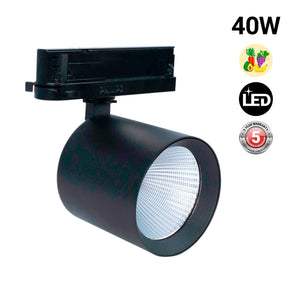 Proyector LED para carril trifásico 40W - Fruterías y verdulerías - Driver Philips Xitanium - Barcelona Led-