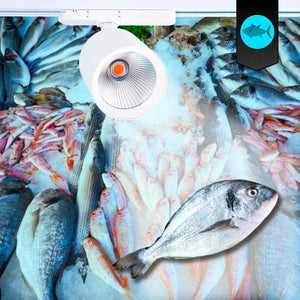 Proyector LED para carril trifásico 40W - Pescados y Mariscos - Driver Philips Xitanium - Barcelona Led-