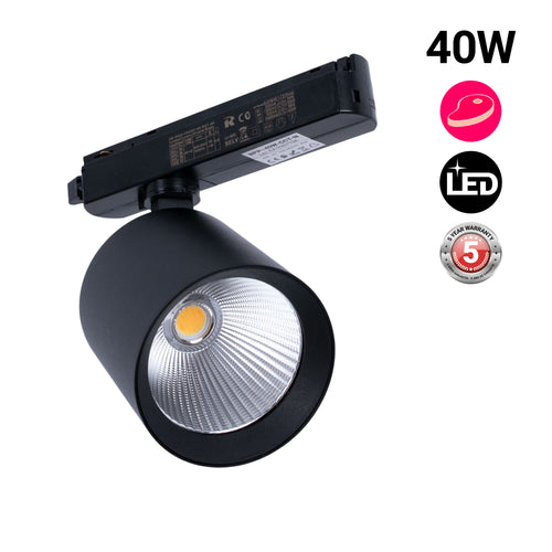 LED 1-phase track spotlight - 40W - Butcheries