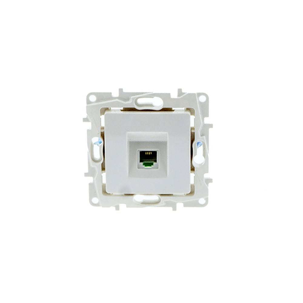 Toma de teléfono roseta empotrable RJ11 con marco embellecedor