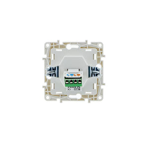 Toma de teléfono roseta empotrable RJ11 con marco embellecedor (1)