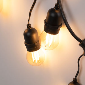 Kit guirnalda luces exterior 11,5 metros + 10 bombillas Regulables LED G45/E27- 4W - 2200K - IP44 (17)