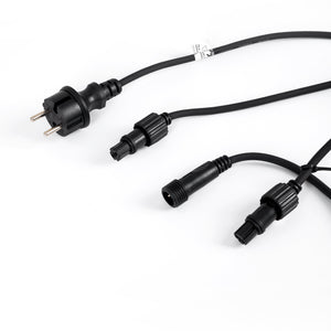 Kit guirnalda luces exterior 11,5 metros + 10 bombillas LED G45/E27 filamento 4W - 2200K - IP44 (13)