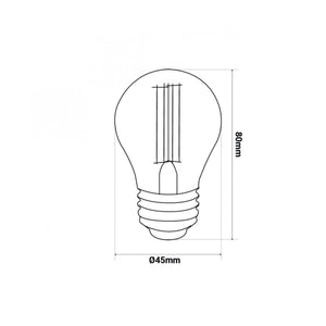 Kit guirnalda luces exterior 11,5 metros + 10 bombillas LED G45/E27 filamento 4W - 2200K - IP44 (14)