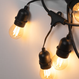 Kit guirnalda luces exterior 11,5 metros + 10 bombillas Regulables LED G45/E27- 4W - 2200K - IP44 (16)