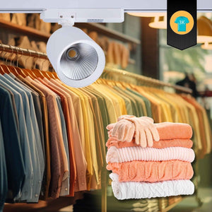 Proyector LED para carril monofásico 40W - Moda y retail - Barcelona Led-