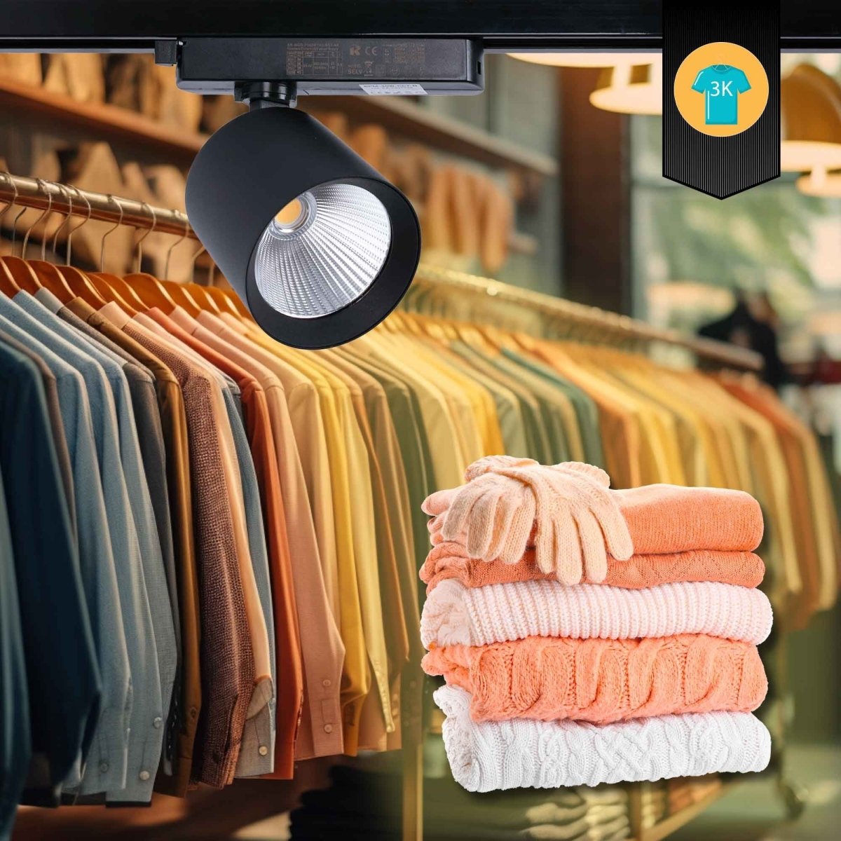 Proyector LED para carril monofásico 40W - Moda y retail - Barcelona Led-