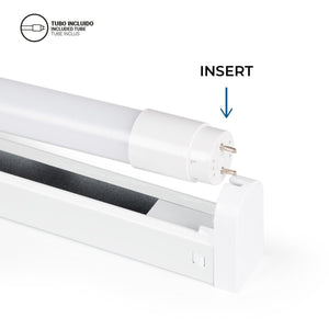 Kit regleta portatubos + tubo LED T8 - 18W - 120cm - Barcelona Led-
