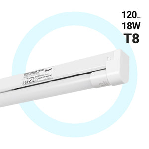 Kit regleta portatubos + tubo LED T8 - 18W - 120cm (17)