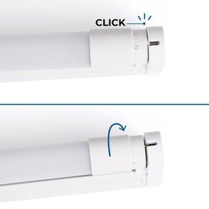 Kit regleta portatubos + tubo LED T8 - 24W - 150cm (12)