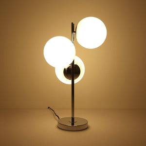 Lámpara de mesa bola cristal triple "ROM" - 3 x E27 - Ø 15cm - Barcelona Led-Decoración