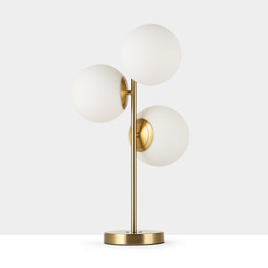 Lámpara de mesa bola cristal triple "ROM" - 3 x E27 - Ø 15cm (14)